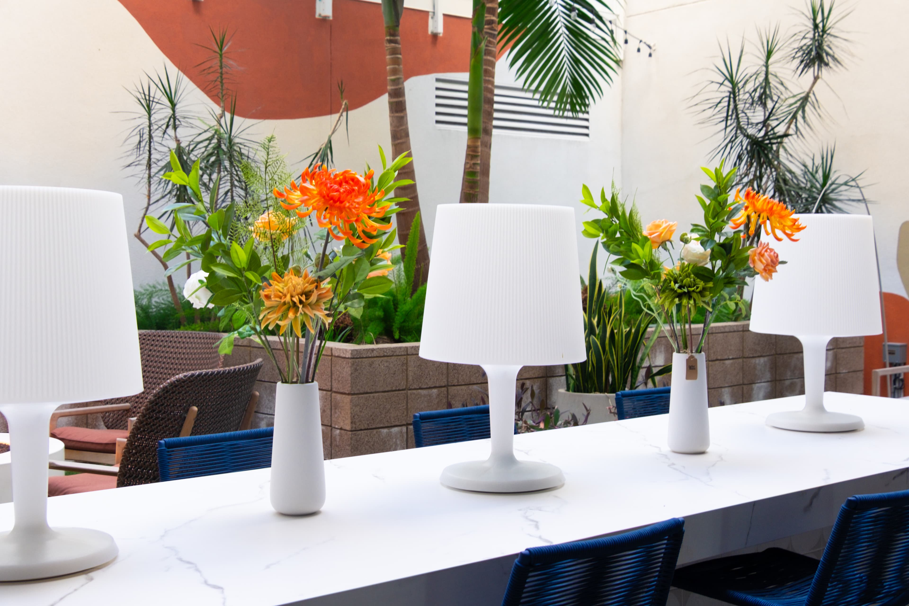 Atelier Bloem floral arrangements at The Charlie Mar Vista apartment community in Mar Vista, Los Angeles